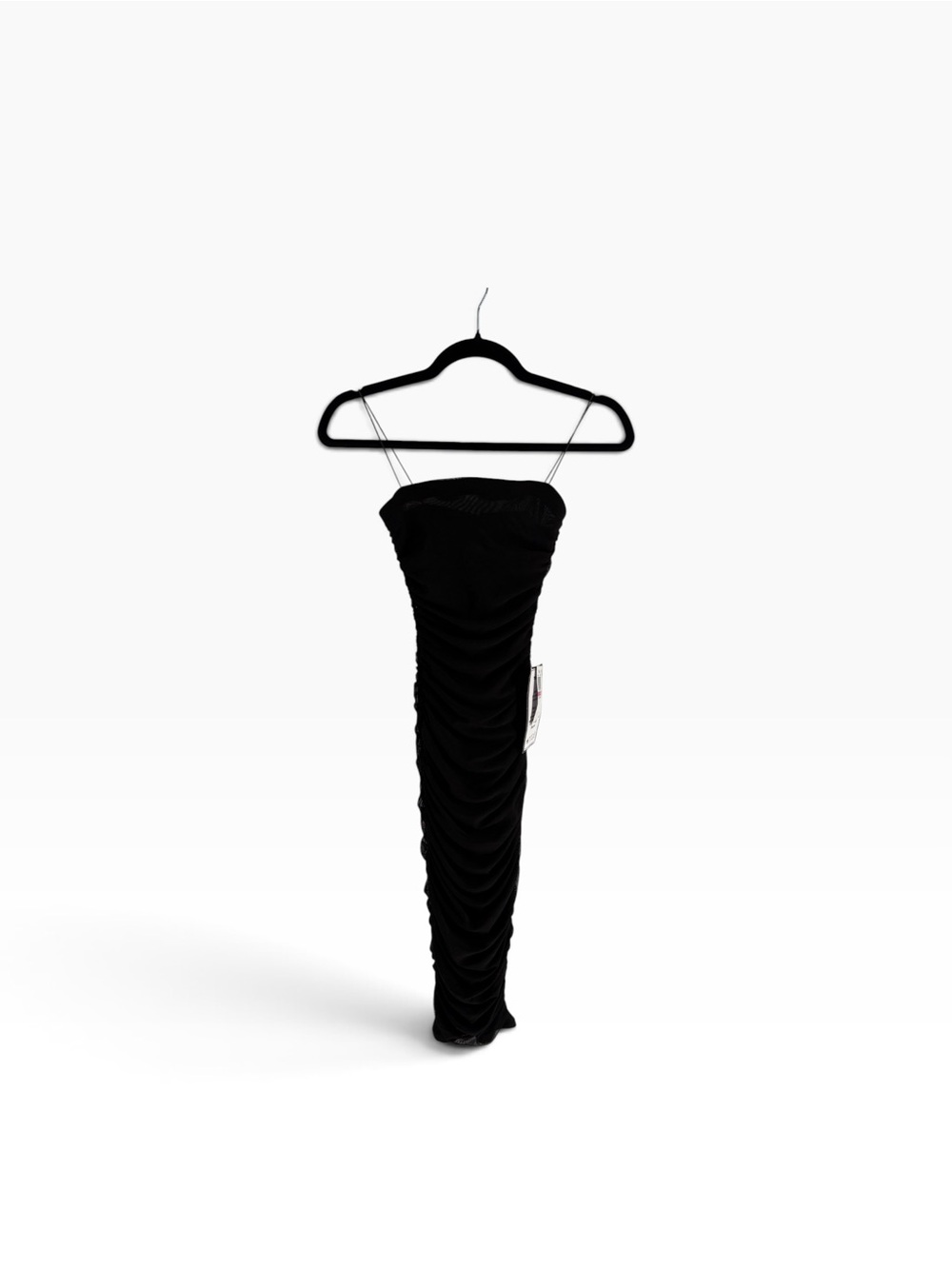 New B.DARLIN Black Midi Slip Dress with Spaghetti Straps SIZE SMALL - Picture 2 of 5